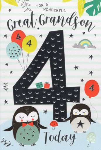 Picture of FOR A WONDERFUL GREAT GRANDSON 4TH TODAY CARD